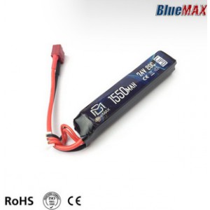 АКБ BlueMax 7.4V LiPo 1550 mAh stick 20C 17 x 18 x 92mm Т-коннектор